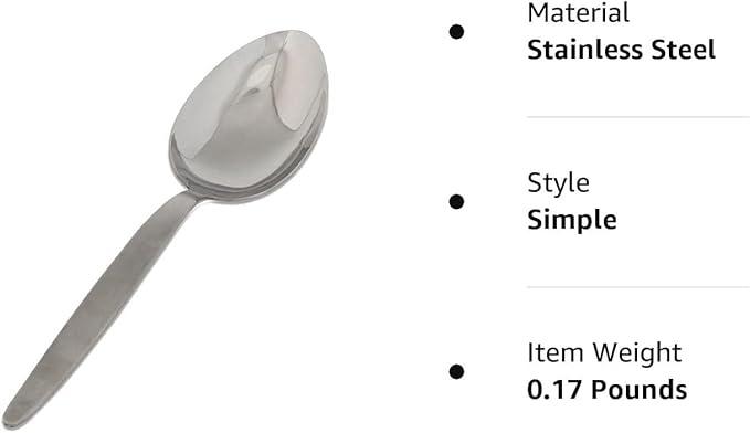 Chef Kunz Spoon | 9 inch 2.5 Tbsp18/10 Stainless Steel Serving Spoon | Basting Quenelle Cooking Plating Dinner Chef Spoons