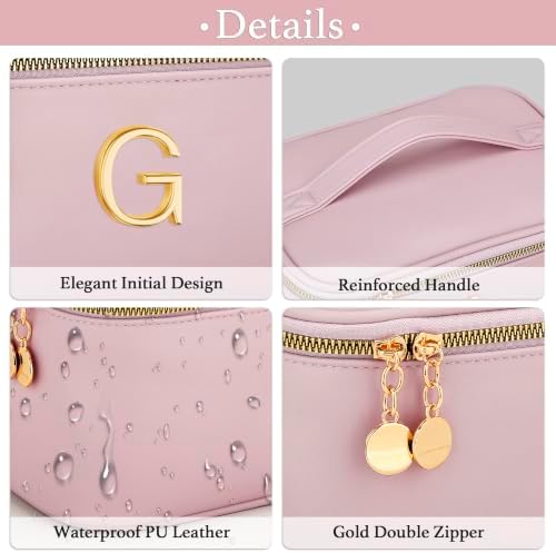 Personalized Initial Travel Makeup Toiletry Bag Gifts for Women - Image 6