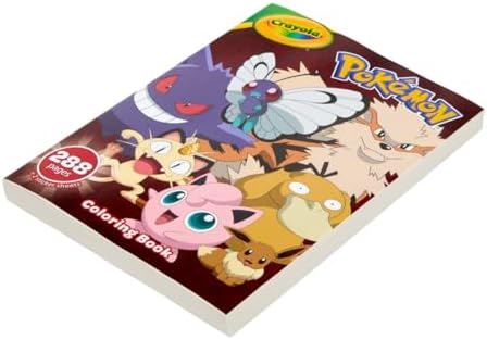 Crayola Giant Pokemon Coloring Book (288 Pages), 2 Sticker Sheets, Coloring Book for Kids & Adults, Travel Activity, Pokemon Gift for Kids, 3+ - Image 3