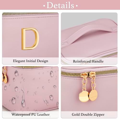 Personalized Initial Travel Makeup Toiletry Bag Gifts for Women - Image 6