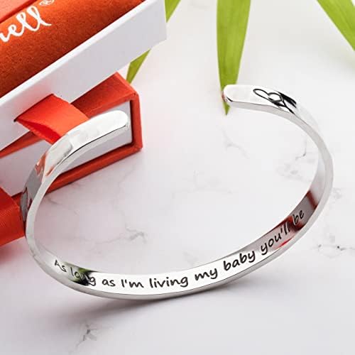 Carviell Bracelets for Women – 100+ Meaningful Engraved Messages – Solid 316L Surgical Stainless Steel Cuff Bracelet – Gift Ready - Image 3