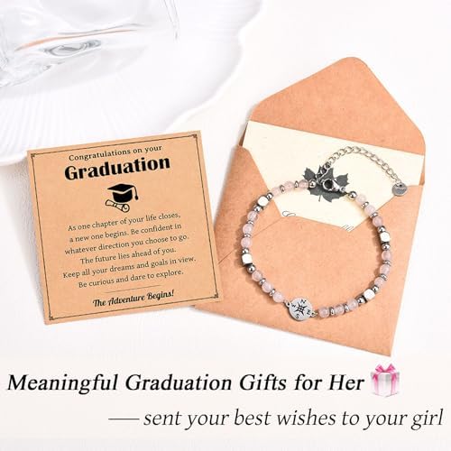 2026 Graduation Gifts for Women Her, Compass Bracelet for Girls Women - Image 3