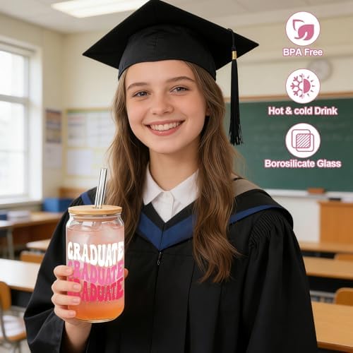 ANOTION Graduation Gift Idea for Her 2026, Pink Graduation Gift Box Set for Her, Congrats Grad Gift Basket, Class of 2026 Senior Night Gifts for Girls, High School College Graduation Care Package - Image 4