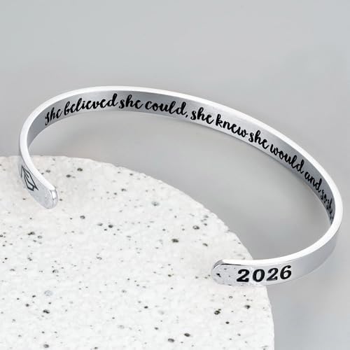 M MOOHAM Graduation Gift for Her Him 2026, Inspirational Graduation Bracelets Class of 2026 High School College Graduation Gift for Her with Graduation Box - Image 5