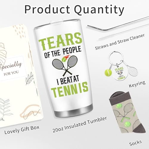 CRASHOT Tennis Gifts for Women and Men, Tumbler Gift Set for Tennis Players - Image 3