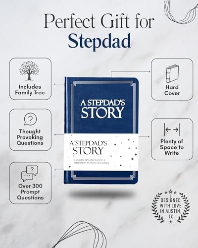 Stepdad's Life Story Journal (Hardcover): A Meaningful Keepsake for Stepdad to Share His Journey & Memories, Book Includes 250+ Prompt Questions, Sentimental Gift for Father's Day, Birthday, Christmas - Image 2