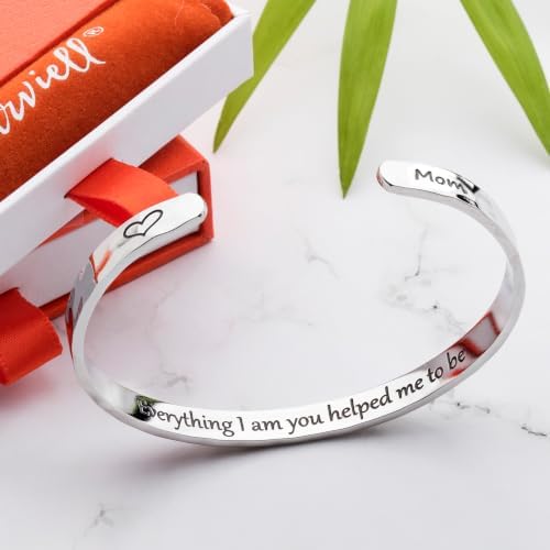 Carviell Bracelets for Women – 100+ Meaningful Engraved Messages – Solid 316L Surgical Stainless Steel Cuff Bracelet – Gift Ready - Image 4