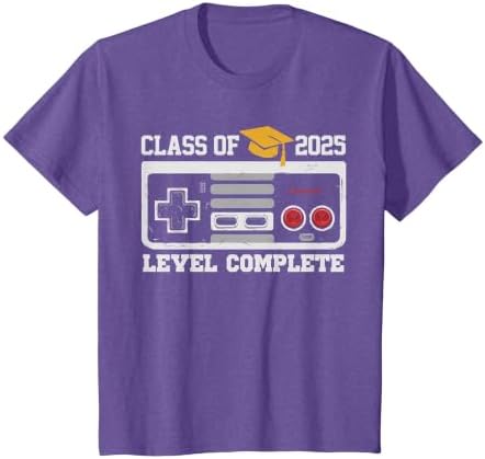 Class of 2025 Level Complete Video Gamer Senior Graduation T-Shirt by Unknown