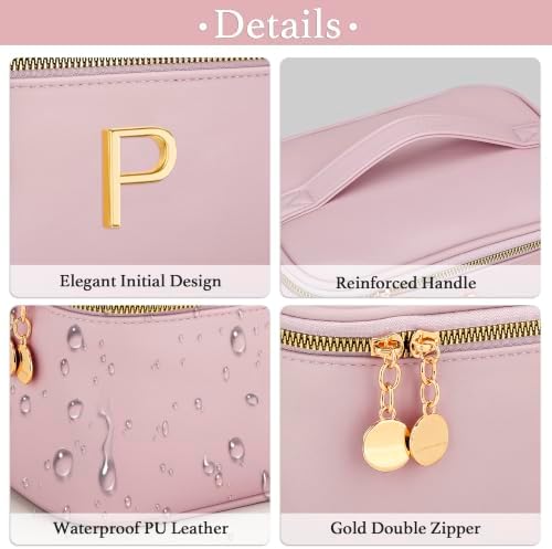 Personalized Initial Travel Makeup Toiletry Bag Gifts for Women - Image 6
