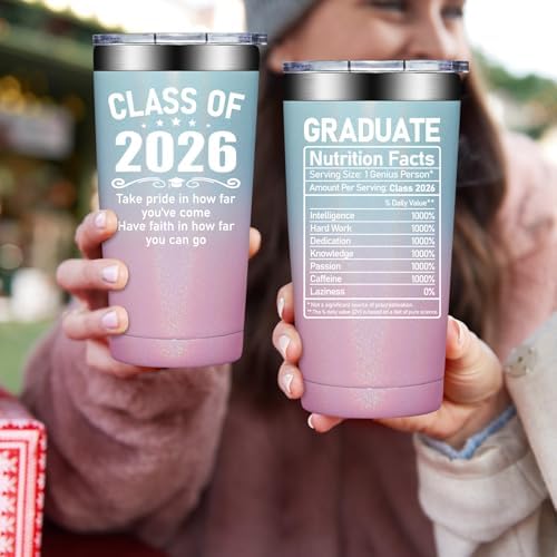 Fufandi Graduation Gift for Her - Class of 2026 Graduation Gift - College High School Graduations Gifts - Congratulations Gift for Women - Tumbler Cup 20oz - Image 7