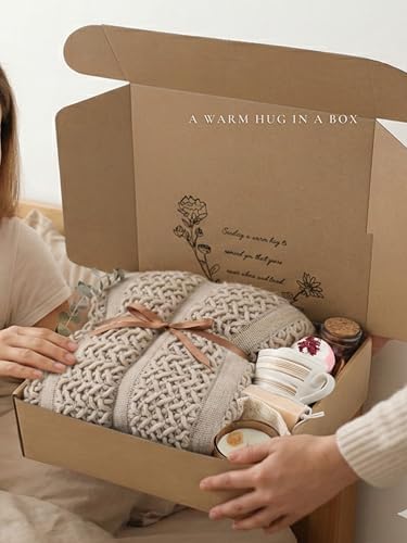Cozy Self Care Package for Women – Warm & Comforting Thinking of You Gift Box for Birthday,Bes Friend Gift, Get Well Soon/Bereavement/Condolence/Farewell Gift, Sympathy /Encouragement gift(TAN) - Image 2
