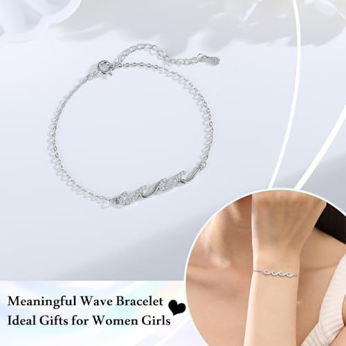 Gifts for Women, Cool Waves Bracelet Christmas Birthday Gift for Happy Birthday 21st, 30th, 40th, 50th, 60th Birthday Gift Ideas for Women Ladies Bestie Friend Sister Mom Daughter Wife Grandma - Image 7