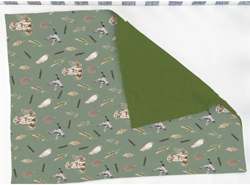 Duck Hunting Hunter Baby Blankets for Girl Boy Flying Mallard Ducks Dog Reef Feathers Soft Mink Dotted Backing Double Layer Receiving Blanket Wild Bird Bed Throws for Infant Toddler Nursery 30x40 - Image 3