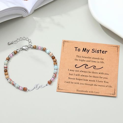 AryaHozel Wave Bracelets for Women, Birthday Gifts for Women, Jewelry Gift for Her Best Friend Sister Mom Daughter - Christmas Valentines Day Easter Graduation Birthday Gifts Ideas - Image 5