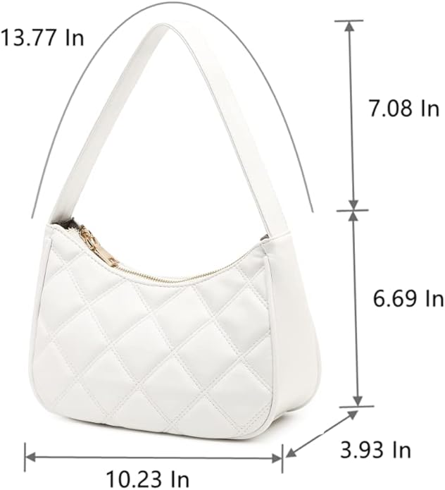 Shoulder Bags for Women, Cute Hobo Tote Handbag Mini Clutch Purse with Zipper Closure