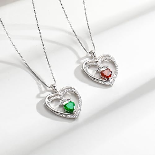 Ritach Graduation Gift for Her 2026 - S925 Sterling Silver Class of 2026 Grad Cap Necklace Heart Birthstone Necklace College High School Graduation Gift for Her - Image 5