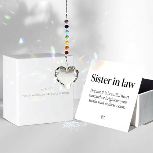 Hegelda Sister in Law Gifts from Sisters Crystal Suncatcher Ornaments by HEGELDA