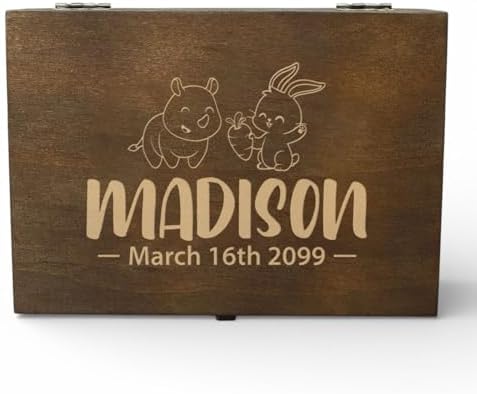 Personalized Baby Memory Box, Newborn & Baby Shower, Gift for Boys or Girls by ENGRAVEMYMEMORIES