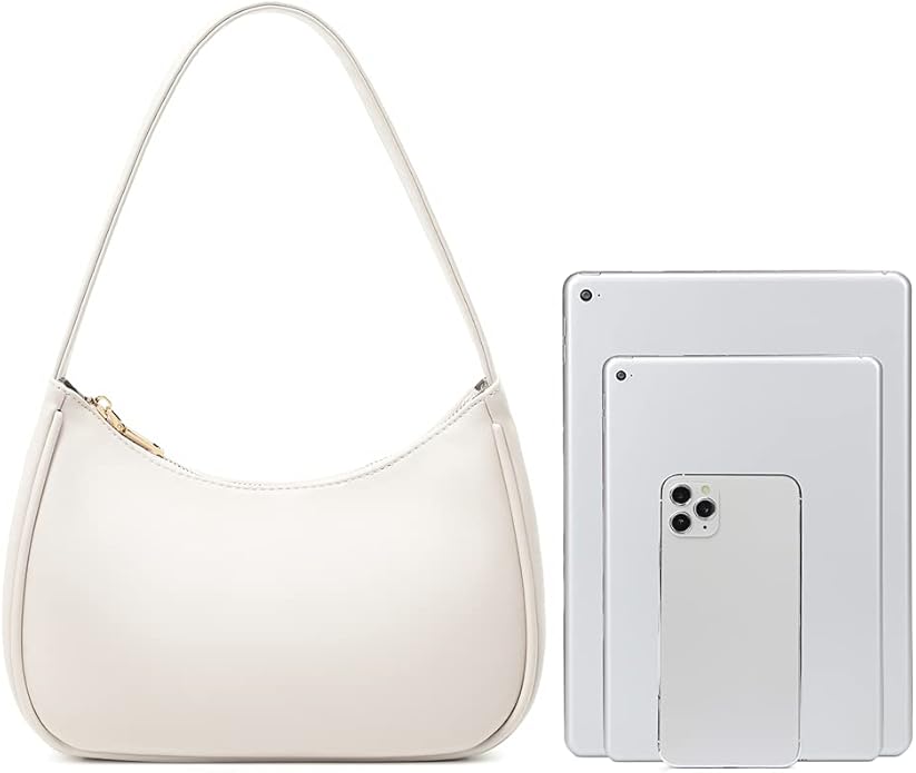 Shoulder Bags for Women, Cute Hobo Tote Handbag Mini Clutch Purse with Zipper Closure