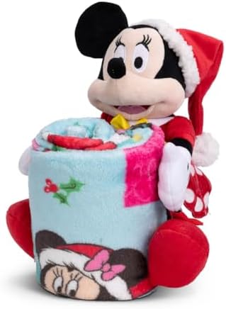 Northwest Character Hugger Pillow & Silk Touch Throw Blanket Set, 40" x 50", Mickey Mouse Holiday Joy - Image 3