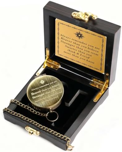 Compass - Luxury Unique Bible Verse/Graduation Gifts/Gifts for Veterans Day, College, High School, Cool Birthday Gift Idea for Son, Boys, Motivational Greeting Card Included - Image 4