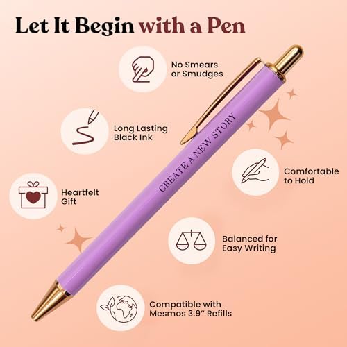 MESMOS New Beginnings Gifts for Women, 3pk Fancy Ballpoint Pen Set, Divorce Going Away Break Up Farewell Gifts for Women Friends and Coworkers - Image 2