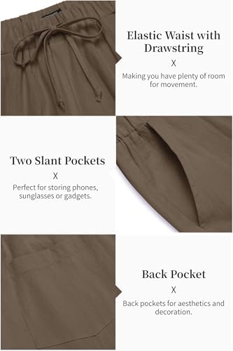 COOFANDY Men’s 2 Piece Cotton Linen Set Casual Beach Outfits Long Sleeve - Image 6