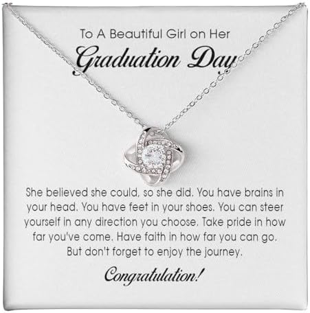 Graduation Gift Love Knot Necklace, Graduation Gift for Her, College Graduation Gift for Her, High School Senior Graduation Present, Class of 2023, Women's Jewelry by Kyomi