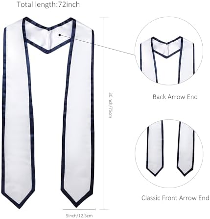Unisex Adult Graduation Honor Stole Classic End With Trim 72" Long - Image 5