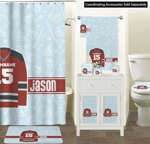 Personalized Hockey Waste Basket - Single Sided (White) - Image 3