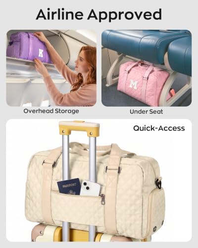 Gifts for Women & Girls, Initial Travel Duffel Bag, Weekender Bag Dance Bag - Image 6
