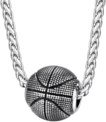 FaithHeart Sports Necklace for Men Women, Stainless Steel Gold Plated 3D Football/Soccer/Basketball/Volleyball Pendant Jewelry with Delicate Gift Packaging by FaithHeart