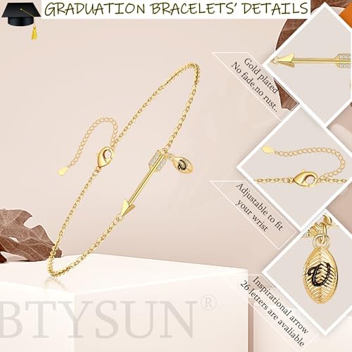 2026 Graduation Gifts, Graduation Gift for Her High School College Graduation Gifts for Teen Girls 5th 8th Grade Masters Degree Grads Initial Bracelets for Women Letter A-Z Charm Bracelet Daughter Niece Granddaughter Girlfriend Jewelry - Image 4