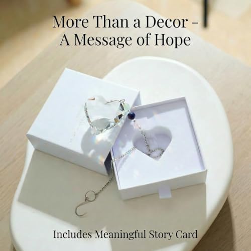 Hegelda Birthday Gifts for Women, Mom, Friend - Mothers Day Inspirational Gifts for Friends Her Coworkers Girlfriend Wife Mom Daughter Sister Aunt - Healing Crystals Heart Suncatcher for Window - Image 5