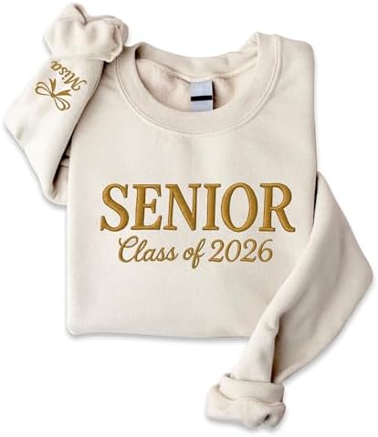 Chillever - Custom Embroidered Senior Sweatshirt, Custom Class of 2026 Graduation Shirt, Grad to be, Graduation Gifts by Unknown