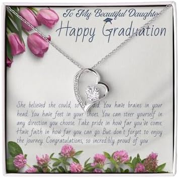 VIRAGIL 2023 Graduation Gifts for Her, Class of 2024 Love Knot Sterling Silver Pendant Necklace Senior College Graduation Jewelry Gifts for Girl Daughter by VIRAGIL