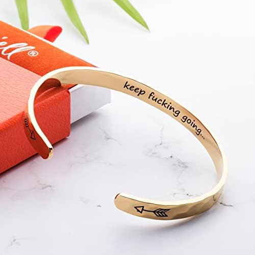 Carviell Bracelets for Women – 100+ Meaningful Engraved Messages – Solid 316L Surgical Stainless Steel Cuff Bracelet – Gift Ready - Image 4