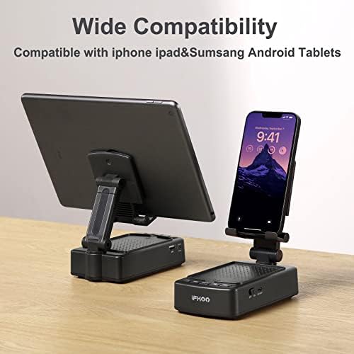 Gifts for Men Women, Phone Stand with Bluetooth Speaker BT5.3, Gifts for Him Dad Who have everything, Phone Holder with Wireless Speaker for iPhone/Android/Tablet, Tech Gadgets,Birthday Gifts for Men - Image 5