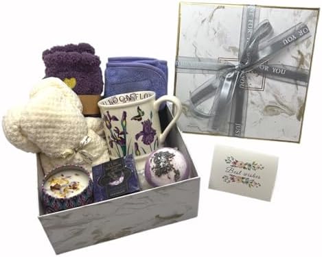 Spa Gift Baskets for Women,Luxury Self Care Gifts for Mom,Get Well Soon Gifts for Friend,Thank You Relaxing Box Gifts for Women 20th,30th,40th,50th,60th 70th 75th Birthday,Anniversary by BEECOGIF2U