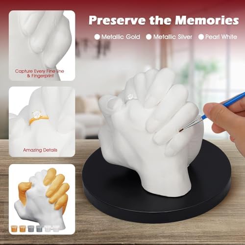 LTDSOAR Hand Casting Kit for Couples & Family with Practice Kit with Base - Image 3