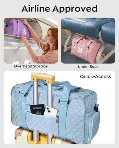 Travel Bags, Gifts for Friends Female Women, Initial Travel Duffel Bag - Image 3