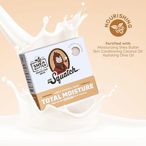 Dr. Squatch Total Moisture Natural Men’s Bar Soap, Soap Bar (5oz, 6-Pack) - Image 3