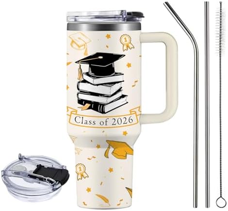 2026 Graduation Gifts for Her, Him - Class of 2026 Tumbler 40oz - Congrats Grad Gift for Class of 2026 - Masters Degree, PHD, High School Senior, College Graduation Gifts for Graduate Students - Image 3