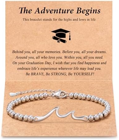 Tarsus Graduation Gifts for Her, Through Waves of Life, Class of 2026, 8th Grade, High School, College, Masters Degree, Graduation Bracelet for Friend Daughter Sister Granddaughter... by Tarsus