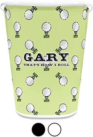 YouCustomizeIt Personalized Golf Waste Basket - Single Sided (White) - Image 4