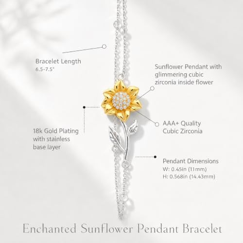 Love You This Much To The Graduate Sunflower Bracelet, Graduation Gift for Her, College Graduation, High School Graduation, Daughter Graduating - Image 4