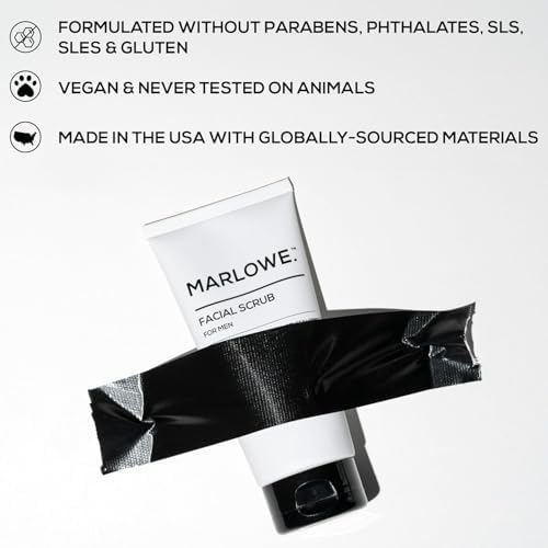 MARLOWE. Men's Skin Care Set, Facial Scrub & Face Moisturizer Duo - Image 6