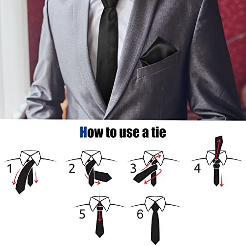 Zhanmai 48 Pcs Mens Ties and Pocket Square Set Satin - Image 6