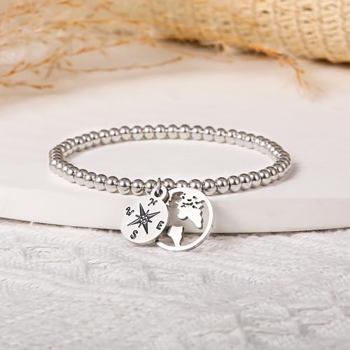 RZKING Graduation Gifts for Women, Dainty Silvery Beaded Bracelet for Women - Image 2
