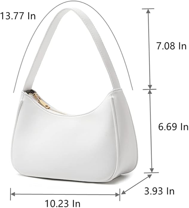 Shoulder Bags for Women, Cute Hobo Tote Handbag Mini Clutch Purse with Zipper Closure